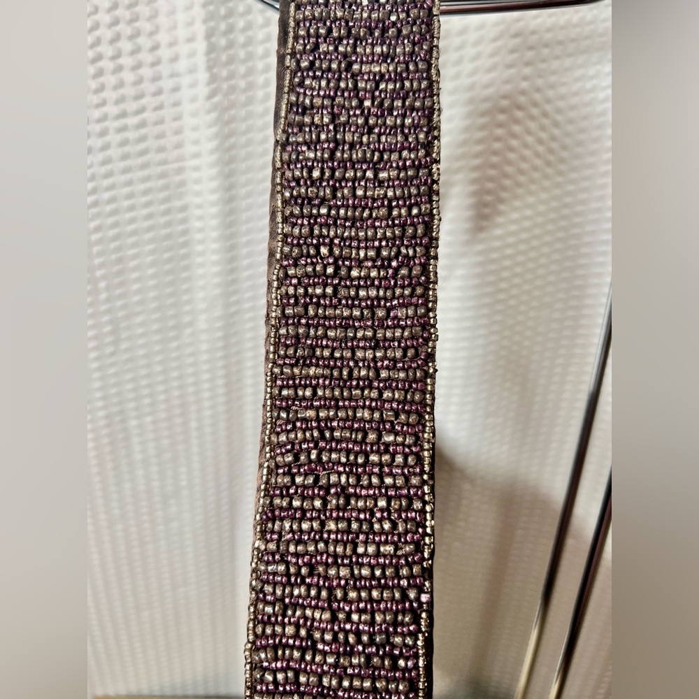 Viral Beaded Shoulder Bag in Purple and Brown - Picture 2 of 9